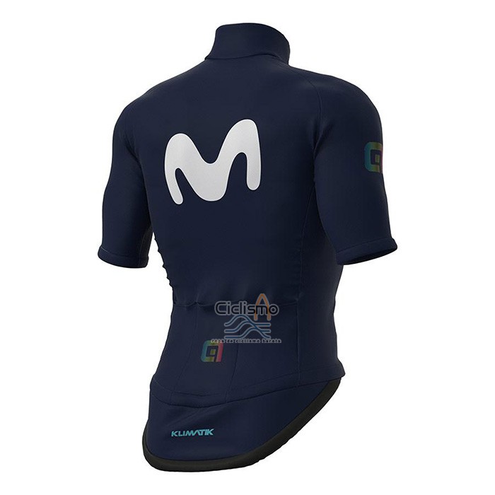 Movistar Ropa Ciclismo Culotte Corto 2022 Mangas Cortas APagado Azul